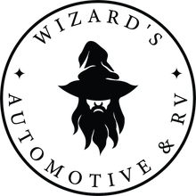 Wizard's Automotive & RV logo — veteran-owned auto, diesel & RV repair in Bountiful, Utah